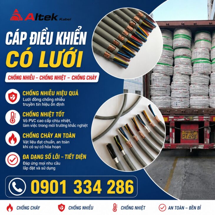 Báo Giá Cáp Điều Khiển Có Lưới Chống Nhiễu ALTEK KABEL