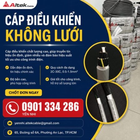 Cáp Điều Khiển CT-500 Không Lưới Chống Nhiễu ALTEK KABEL Cáp Điều Khiển CT-500 Không Lưới Chống Nhiễu ALTEK KABEL