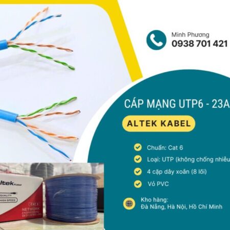Cáp mạng UTP6 – 23AWG – Giải pháp kết nối mạng ổn định, tiết kiệm chi phí Đà Nẵng Cáp mạng UTP6 – 23AWG – Giải pháp kết nối mạng ổn định, tiết kiệm chi phí Đà Nẵng