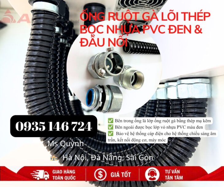 Ống luồn dây điện, ống ruột gà lõi thép phi 20,25,32,40