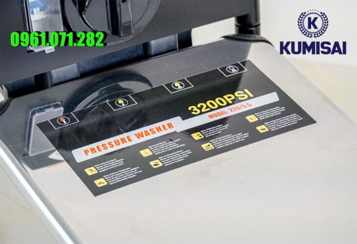 Máy rửa xe Kumisai tự động ngắt KMS 220/5.5