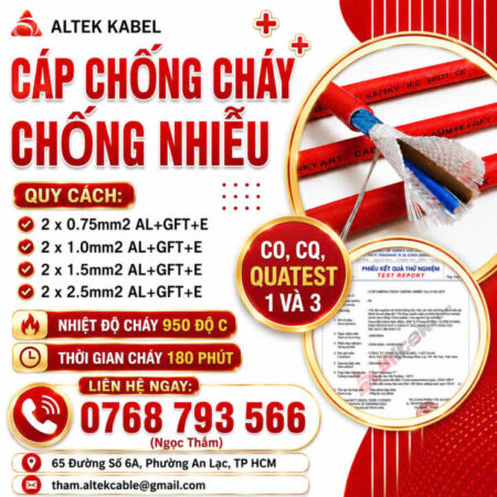 CẦN BÁN Cáp Chống Cháy Chống Nhiễu Altek Kabel – Đa Dạng Quy Ccáh