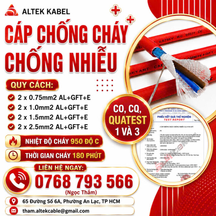 CẦN BÁN Cáp Chống Cháy Chống Nhiễu Altek Kabel – Đa Dạng Quy Ccáh