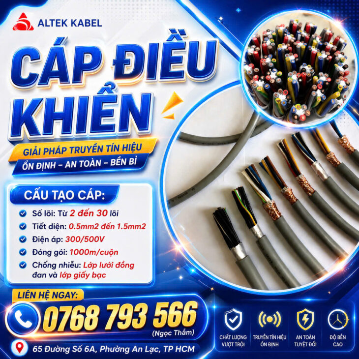CẦN BÁN Cáp Điều Khiển ALTEK KABEL 2 – 30 Lõi