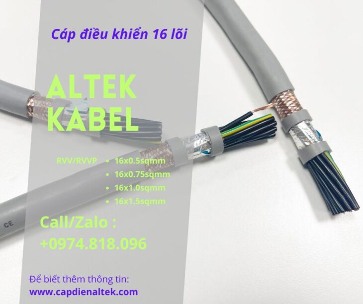 Altek Kabel: Cáp điều khiển 16 lõi Rvv, Rvvp