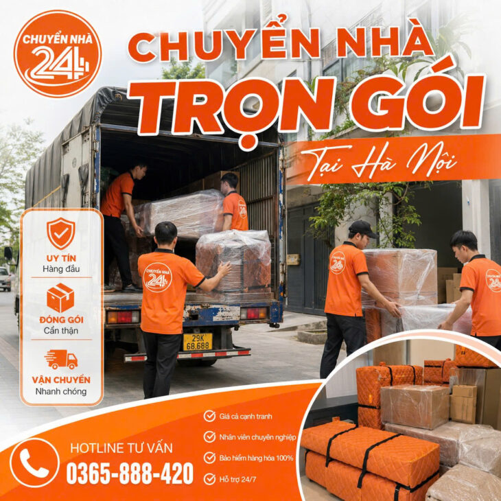DỊCH VỤ CHUYỂN NHÀ TRỌN GÓI HÀ NỘI 24H