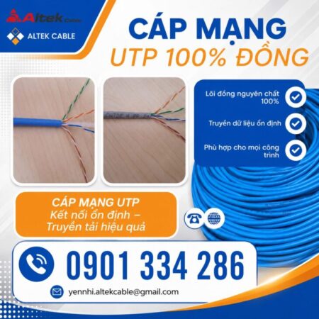 Cáp Mạng Cat5e & Cat6 UTP ALTEK KABEL – Kết Nối Mạng Tốc Độ Cao, Ổn Định Và Bền Bỉ