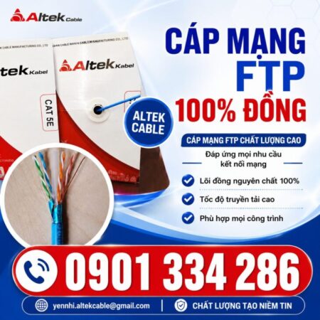 Cáp Mạng Cat5e & Cat6 Chống Nhiễu FTP ALTEK KABEL | Đồng Nguyên Chất 100% Cáp Mạng Cat5e & Cat6 Chống Nhiễu FTP ALTEK KABEL | Đồng Nguyên Chất 100%