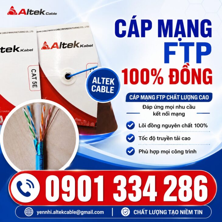 Cáp Mạng Cat5e & Cat6 Chống Nhiễu FTP ALTEK KABEL | Đồng Nguyên Chất 100%