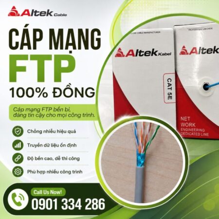 Cáp mạng Cat5e & Cat6 FTP Chống Nhiễu ALTEK KABEL Cáp mạng Cat5e & Cat6 FTP Chống Nhiễu ALTEK KABEL