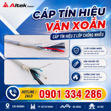 Cáp Tín Hiệu Vặn Xoắn 2 Lớp Chống Nhiễu ALTEK KABEL Cáp Tín Hiệu Vặn Xoắn 2 Lớp Chống Nhiễu ALTEK KABEL