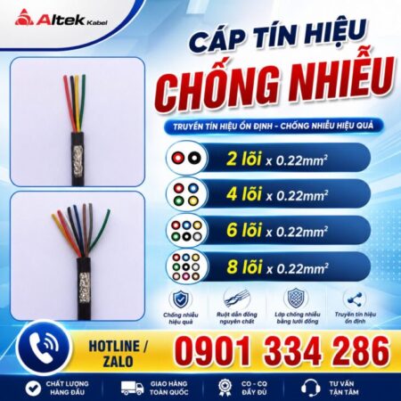 Cáp Tín Hiệu Chống Nhiễu 0.22mm² ALTEK KABEL – Đồng 100%