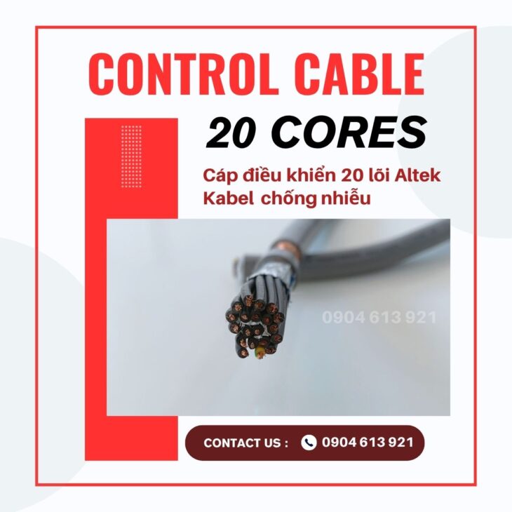 Cáp điều khiển chống nhiễu 20×0.5/20×0.75/20×1.0/20×1.5 Altek Kabel