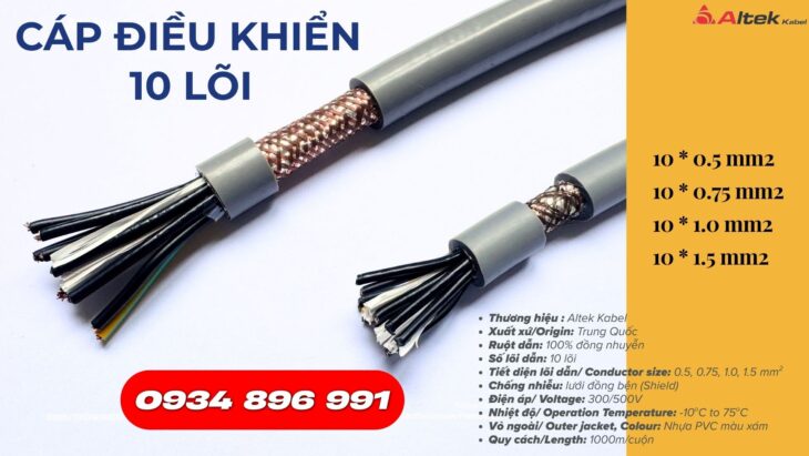 Cáp tín hiệu 10×0.75mm² Altek Kabel – Ship nhanh Quảng Ngãi, Bình Định Cáp tín hiệu 10×0.75mm² Altek Kabel – Ship nhanh Quảng Ngãi, Bình Định