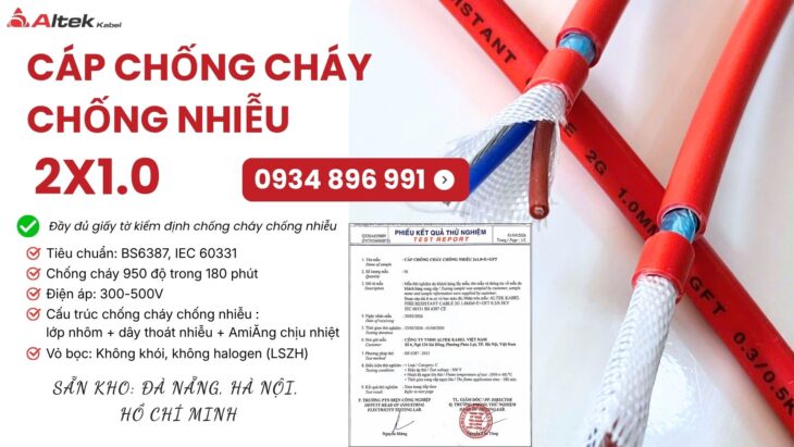 Cáp Chống Cháy Chống Nhiễu 2 Lõi Altek Kabel – Phân Phối TP.HCM, Bình Dương, Đồng Nai Cáp Chống Cháy Chống Nhiễu 2 Lõi Altek Kabel – Phân Phối TP.HCM, Bình Dương, Đồng Nai