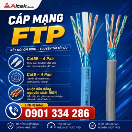 Cáp Mạng Cat5e & Cat6 Chống Nhiễu Đồng 100% ALTEK KABEL Cáp Mạng Cat5e & Cat6 Chống Nhiễu Đồng 100% ALTEK KABEL