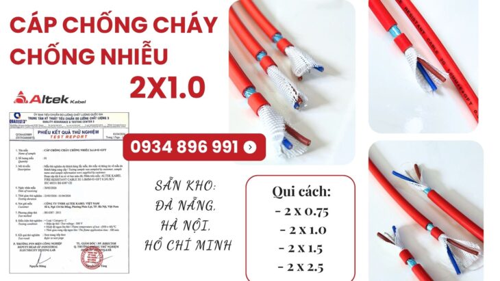 Cáp Chống Cháy Chống Nhiễu 2 Lõi Altek Kabel – Phân Phối TP.HCM, Bình Dương, Đồng Nai
