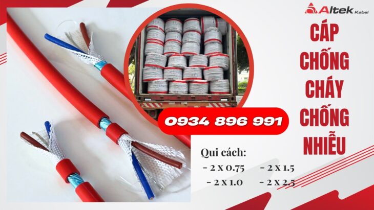 Cáp Chống Cháy Chống Nhiễu 2×1.5 – Sẵn Kho Đà Nẵng, Hà Nội, TP.HCM