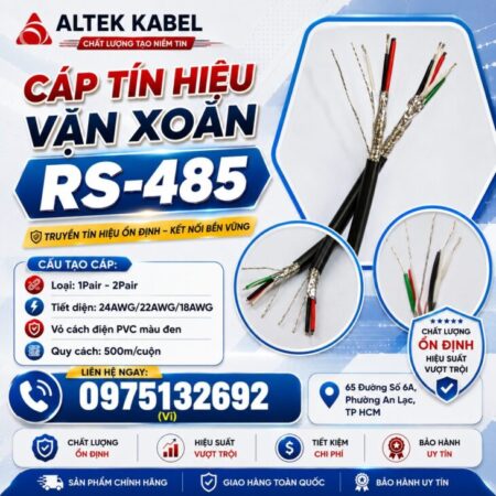 Cáp RS485 – Truyền dữ liệu cho hệ thống tự động hóa