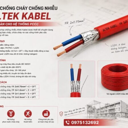 Cáp chống cháy chống nhiễu Altek Kabel – Duy trì mạch khi có sự cố cháy