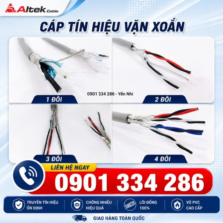 Báo Giá Cáp Tín Hiệu Vặn Xoắn Chống Nhiễu ALTEK KABEL