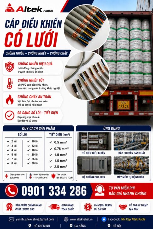 Cáp Điều Khiển Chống Nhiễu ALTEK KABEL | Đồng Nguyên Chất 100%