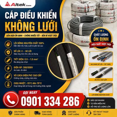 Cáp Điều Khiển Không Lưới Chống Nhiễu ALTEK KABEL