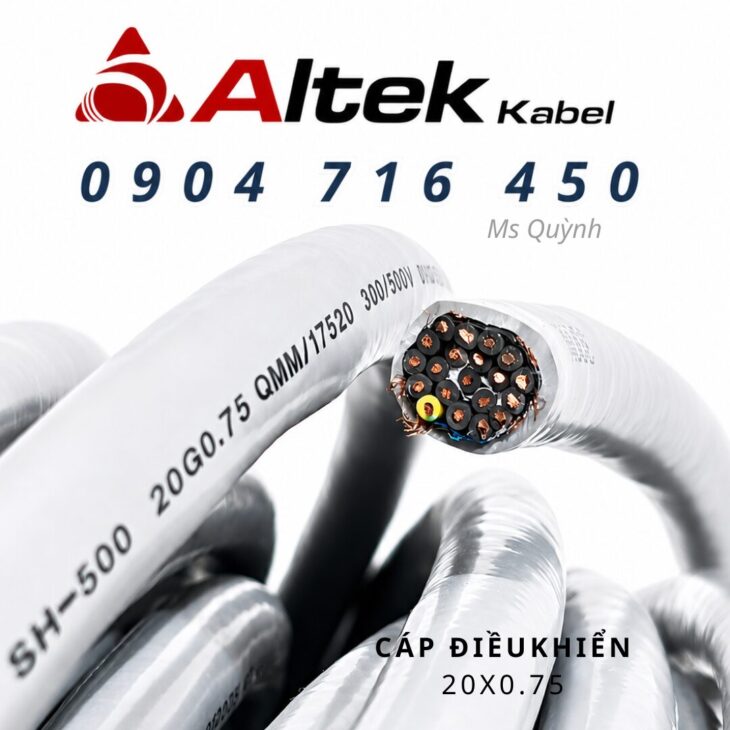 Cáp điều khiển 20×0.75 rvvp Altek Kabel