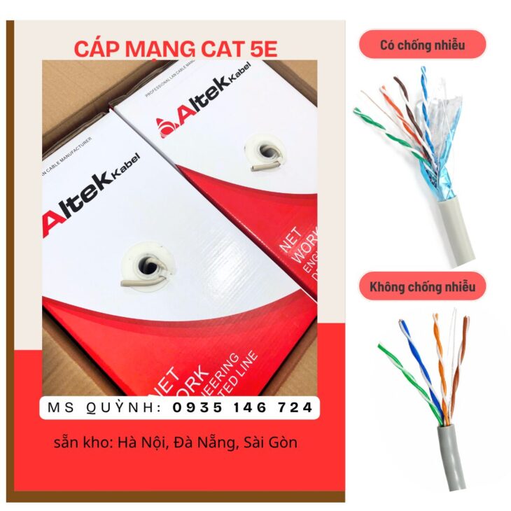 Cáp mạng cat 5e UTP5E Altek Kabel