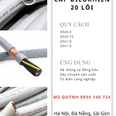 Cáp điều khiển 20×0.75 rvvp Altek Kabel Cáp điều khiển 20×0.75 rvvp Altek Kabel