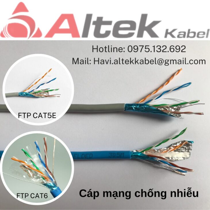 Cáp mạng UTP/FTP Cat5e – Cat6 – Kết nối tốc độ cao, truyền dữ liệu ổn định