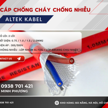 Cáp chống cháy chống nhiễu 2 lõi – Hàng sẵn kho, giao nhanh toàn quốc Đà Nẵng, HN