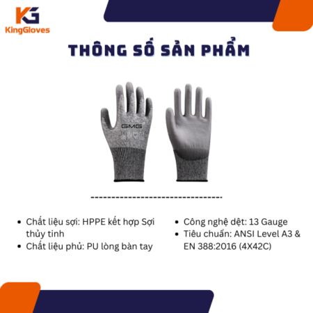 Găng Tay Chống Cắt GMG HPPE A3 H5101 – Bảo Vệ Tay Khi Làm Việc Với Vật Sắc Cạnh Găng Tay Chống Cắt GMG HPPE A3 H5101 – Bảo Vệ Tay Khi Làm Việc Với Vật Sắc Cạnh
