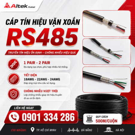 Cáp Tín Hiệu RS485 Chống Nhiễu ALTEK KABEL