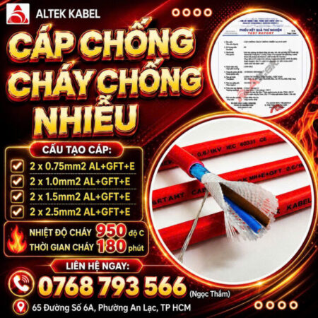CẦN BÁN Cáp Chống Cháy Chống Nhiễu Altek Kabel – Đáp Ứng Yêu Cầu Hệ Thống PCCC