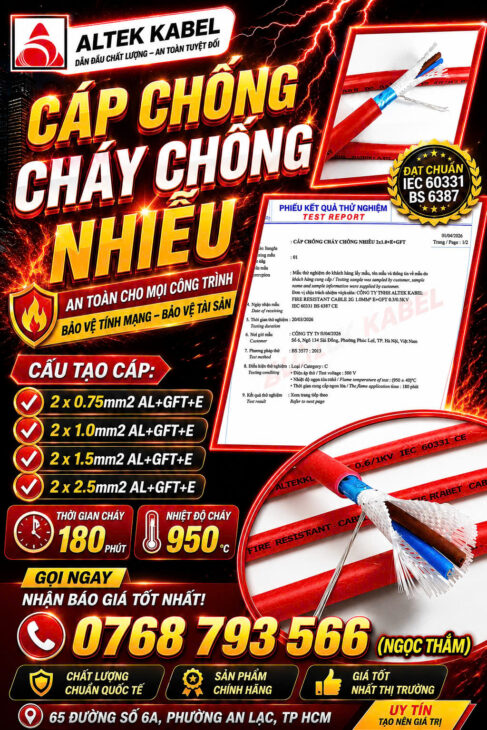 CẦN BÁN Cáp Chống Cháy Chống Nhiễu Altek Kabel – Sản Phẩm Chính Hãng
