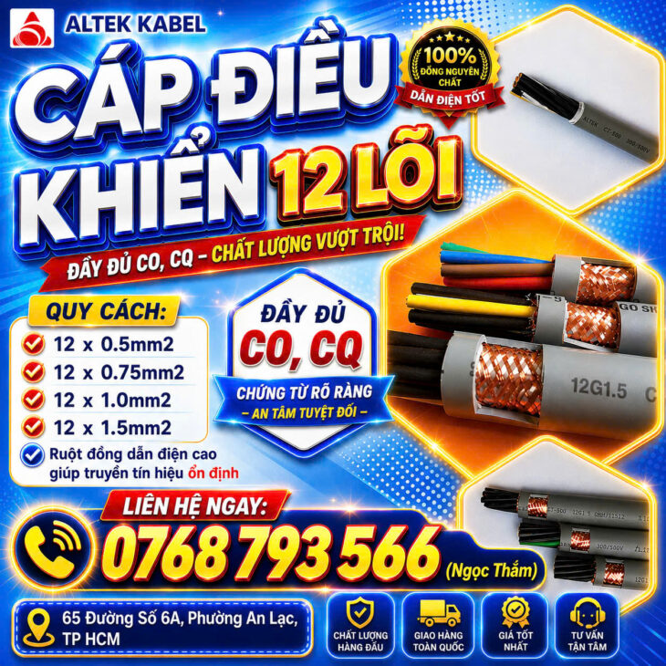 CẦN BÁN Cáp Điều Khiển ALTEK KABEL 12 Lõi – Chất Lượng Vượt Trội