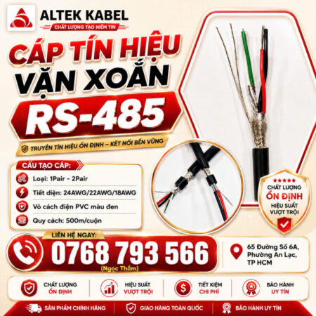 CẦN BÁN Cáp Tín Hiệu Chống Nhiễu RS-485 ALTEK KABEL CẦN BÁN Cáp Tín Hiệu Chống Nhiễu RS-485 ALTEK KABEL
