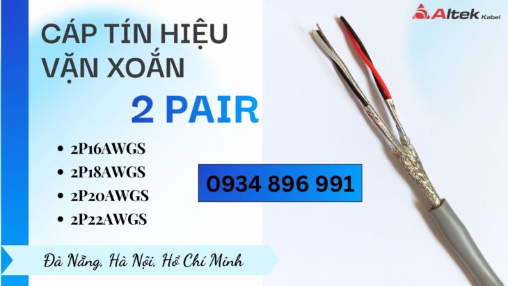 Cáp vặn xoắn 2 Pair 18 AWG – Có sẵn kho Hà Nội, Bắc Ninh, Hưng Yên Cáp vặn xoắn 2 Pair 18 AWG – Có sẵn kho Hà Nội, Bắc Ninh, Hưng Yên