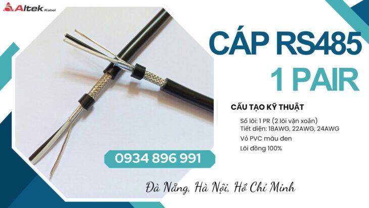 Cáp Truyền Thông RS485 Chuẩn 22 AWG Giao Nhanh Tại Huế, Quảng Trị, Đà Nẵng