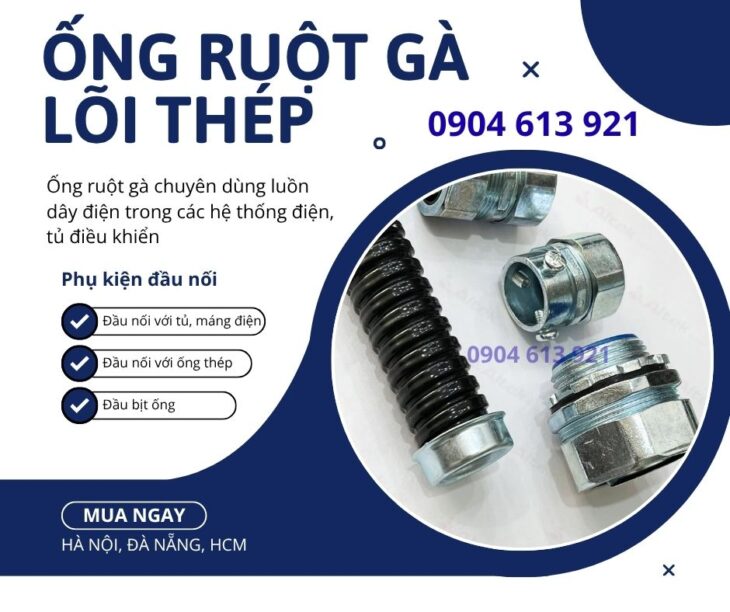 Ống ruột gà luồn dây điện – pg sắt Hà Nội
