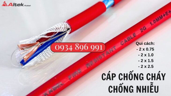 Cáp Chống Cháy Chống Nhiễu 2×0.75 Mm2 Giao Ngay Hà Nội, Bắc Ninh, Hưng Yên.