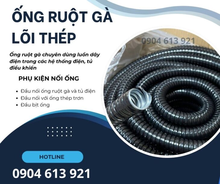 Ống ruột gà luồn dây điện – pg sắt Hà Nội