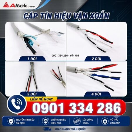 Cáp Tín Hiệu Vặn Xoắn Chống Nhiễu Altek Kabel – 16AWG 18AWG 20AWG 22AWG
