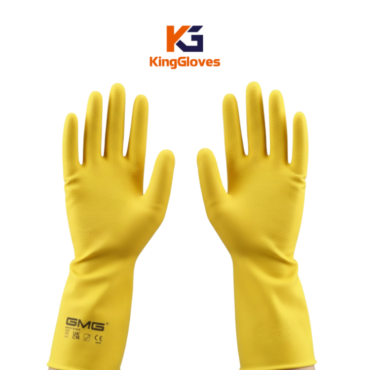 Găng Tay Gia Dụng Latex Màu Vàng L1801 – Mềm, Dẻo, Dễ Thao Tác