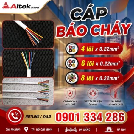 Cáp Báo Cháy 0.22mm² 4–8 Lõi – ALTEK KABEL Cáp Báo Cháy 0.22mm² 4–8 Lõi – ALTEK KABEL