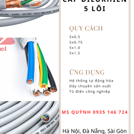 cáp điều khiển altek kabel 5×0.5, 5×1.0, 5×0.75 cáp điều khiển altek kabel 5×0.5, 5×1.0, 5×0.75