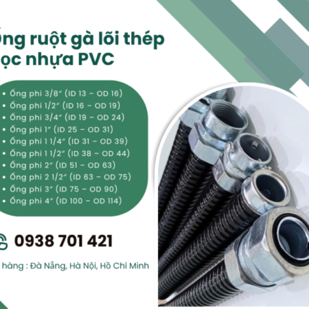 Ống ruột gà lõi thép bọc nhựa PVC – Giải pháp bảo vệ dây điện linh hoạt Phú Yên, Huế