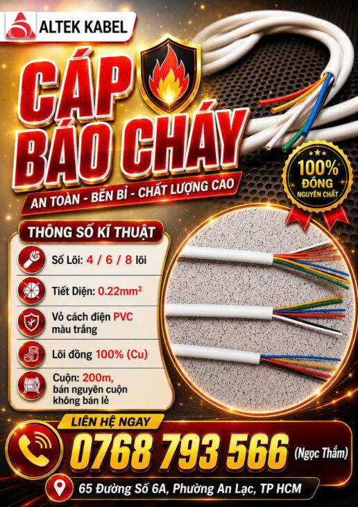 CẦN BÁN Cáp Báo Cháy ALTEK KABEL – Độ Bền Cao, Truyền Tín Hiệu Chính Xác