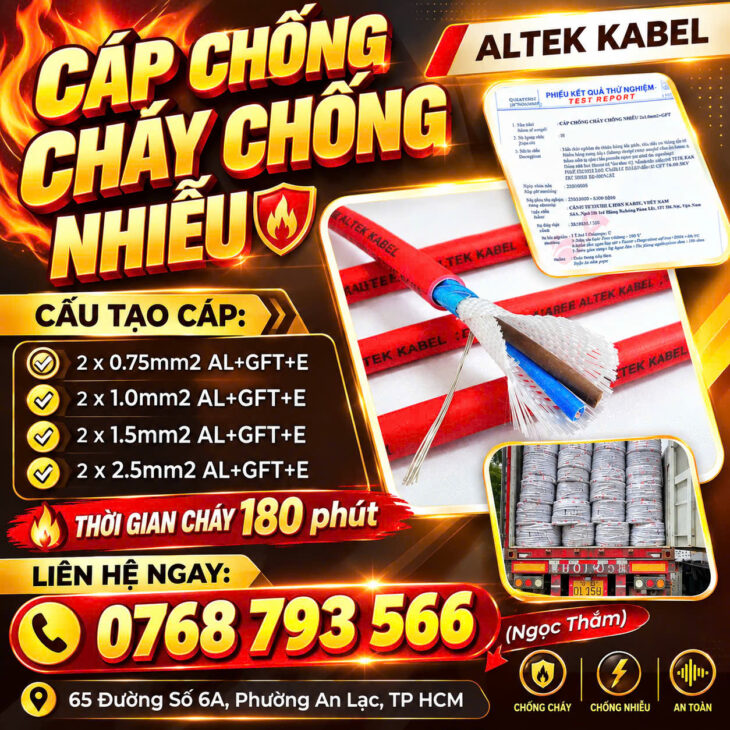 CẦN BÁN Cáp Chống Cháy Chống Nhiễu Altek Kabel – Hàng Chất Lượng, Sẵn Kho